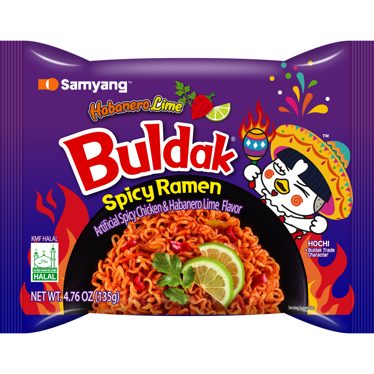 Buldak Ramen Habanero Lime 4.76 OZ(135g)