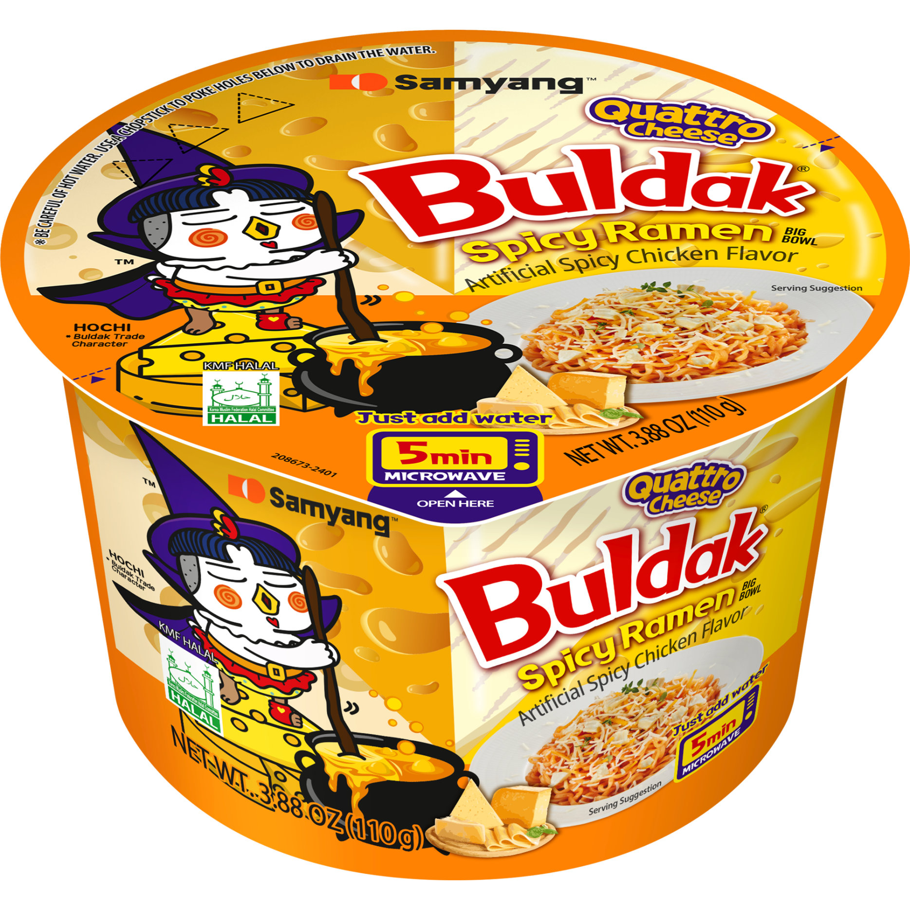 Buldak Ramen Quattro Cheese Big Bowl 110g